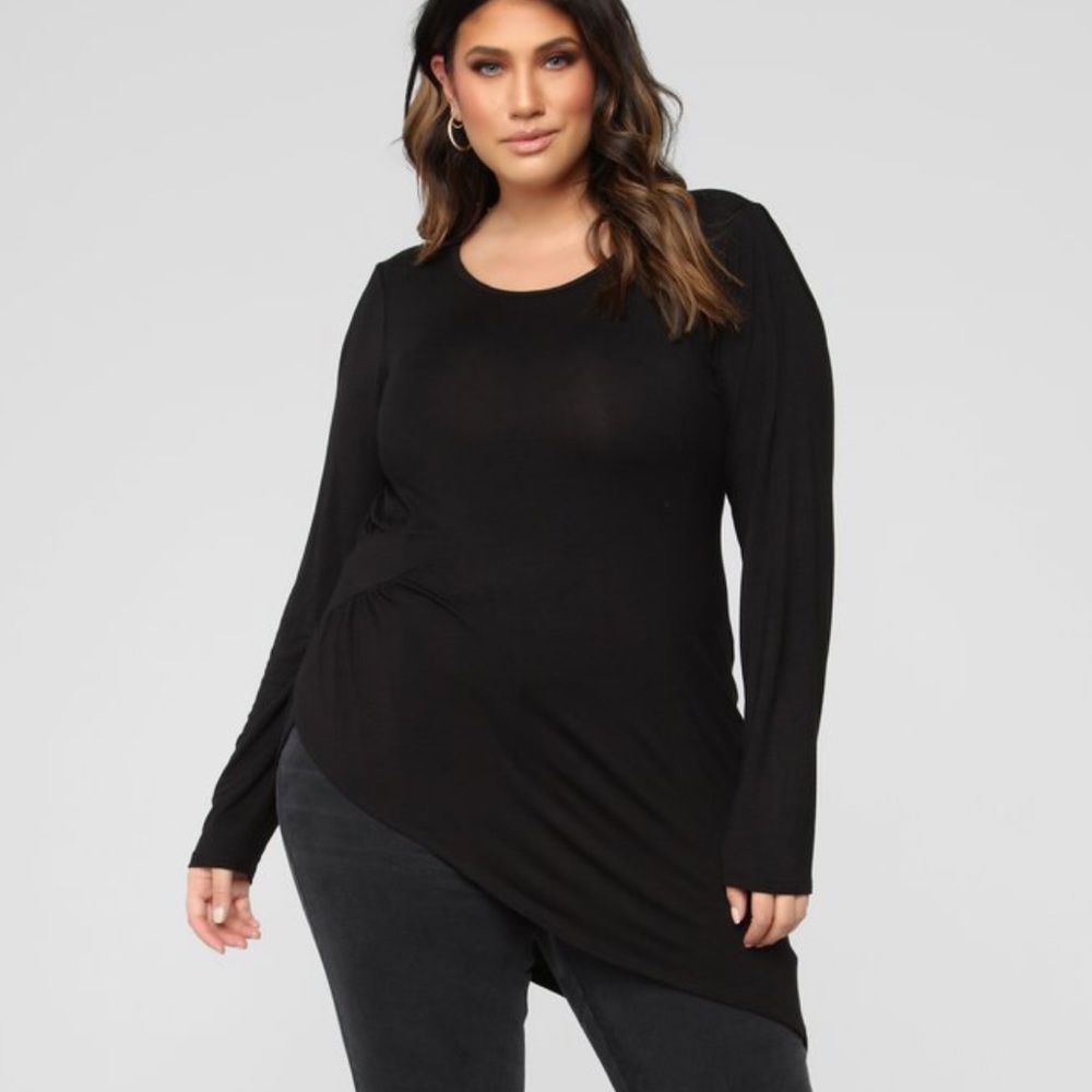 Black long sleeve.